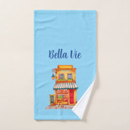 decoratieve boekwinkel keuken, handdoeken