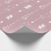 Decoratieve Boho-veren Verjaardag Cadeaupapier (Hoek)