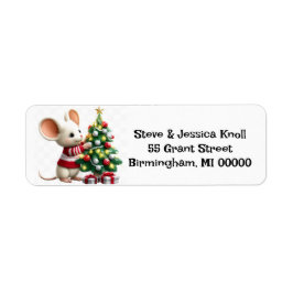 Decoratieve Boom Retouradreslabels Etiket