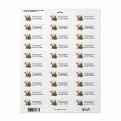 Decoratieve Boom Retouradreslabels Etiket (Full Sheet)