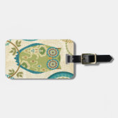 Decoratieve boomkorren met cirkelvormige Design Bagagelabel (Voorkant horizontaal)