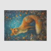 Decoratieve bosvos tissuepapier (Voorkant)