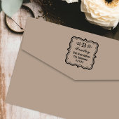 Decoratieve Bracket Lijst Monogram Retouradres Zelfinktende Stempel