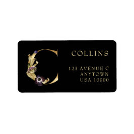 DECORATIEVE BRIEF C. met pompoenmonogram Etiket