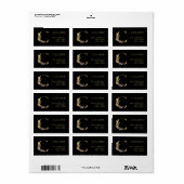 DECORATIEVE BRIEF C. met pompoenmonogram Etiket (Full Sheet)