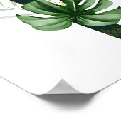 Decoratieve brief T met tropische bladeren Poster (Hoek)