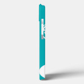 Decoratieve brieven over blauwe achtergrond Case-Mate iPhone case (Achterkant / Links)