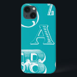 Decoratieve brieven over blauwe achtergrond iPhone 13 hoesje<br><div class="desc">Een echte alfabetsoep wacht op je wanneer je deze afdruk van decoratieve letters op een blauwe achtergrond koopt. Een verwezenlijking van de Studio van de Visie,  zou dit een grote toevoeging aan een ruimte van het kind of hun playroom zijn. Bestel vandaag nog een afdruk!</div>