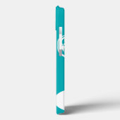 Decoratieve brieven over blauwe achtergrond Case-Mate iPhone case (Achterkant / Links)