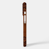Decoratieve bruine houten uitstraling Case-Mate iPhone case (Achterkant / Links)