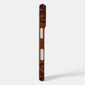 Decoratieve bruine houten uitstraling Case-Mate iPhone case (Achterkant / Rechts)
