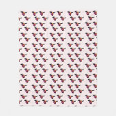 Decoratieve bulkoppen fleece deken (Voorkant)