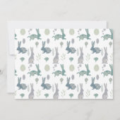 Decoratieve Bunny en Paaseieren Uitnodiging tot ui (Achterkant)