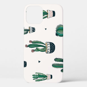 Decoratieve cactussen vetplanten naadloos patroon Case-Mate iPhone case