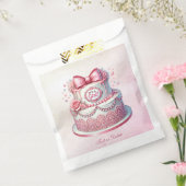 Decoratieve Cake Roze Bow Favoriete Tassen Bedankzakje (Gezegeld)