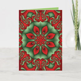 Decoratieve caleidoscoopKerstkaart met Tekst Feestdagen Kaart