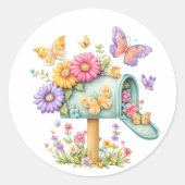 Decoratieve Cartoon Brievenbus Sticker Vel (Voorkant)