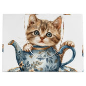 Decoratieve Cat Gift Bags Groot Cadeauzakje (Voorkant)