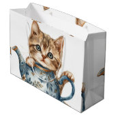 Decoratieve Cat Gift Bags Groot Cadeauzakje (Achterkant Gekanteld)