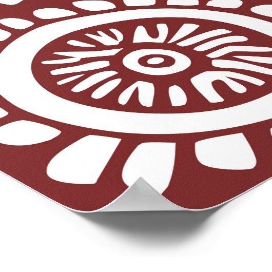 Decoratieve Celestial  Retro Sunburst Poster (Hoek)