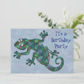 Decoratieve Chameleon Birthday Party Kaart (Staand voorkant)