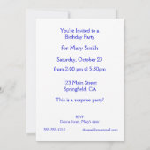 Decoratieve Chameleon Birthday Party Kaart (Achterkant)