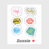 Decoratieve chat sticker set (Vel)