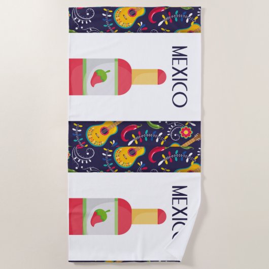 Decoratieve Chili-feestdag Strandlaken (Voorkant)