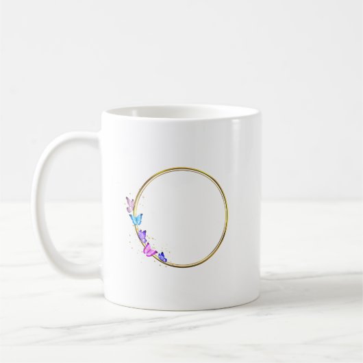 Decoratieve Cirkel Koffiemok Ontwerp | Modern Café (Links)