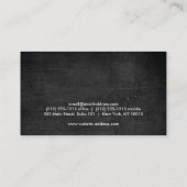 DECORATIEVE CIRKEL LOGO met UW INITIAAL Blk Wood Visitekaartje (Achterkant)