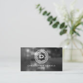 DECORATIEVE CIRKEL LOGO met UW INITIAAL Foto Visitekaartje (Staand voorkant)