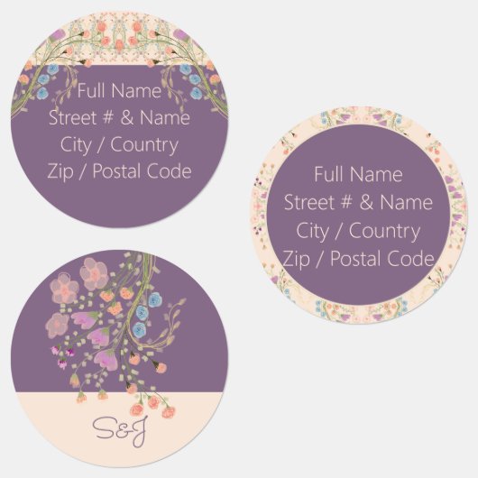 Decoratieve cirkelontwerper labels (Groep)