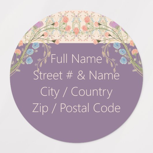 Decoratieve cirkelontwerper labels (Design 1)