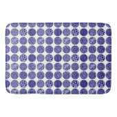 Decoratieve cirkels - Diepe marine en wit Badmat (Voorkant)