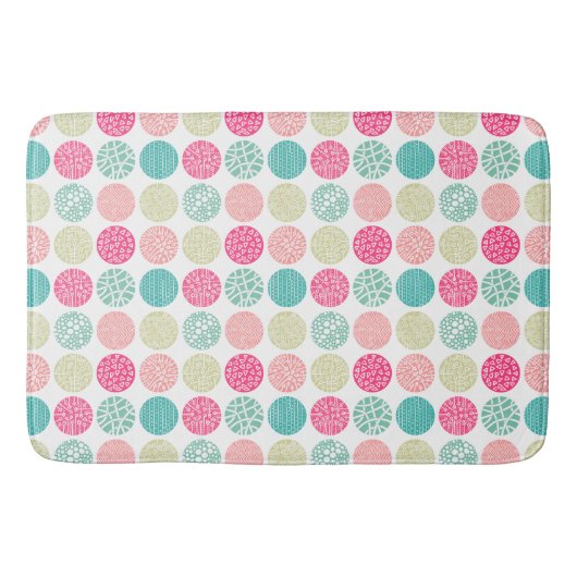 Decoratieve cirkels - Kleuren 01 Badmat (Voorkant)