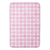 Decoratieve cirkels - Roze en wit Badmat (Voorkant Verticaal)