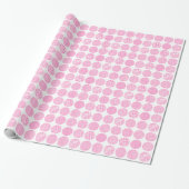 Decoratieve cirkels - Roze en wit Cadeaupapier (Uitgerold)