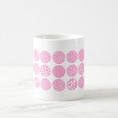 Decoratieve cirkels - Roze en wit Koffiemok (Center)