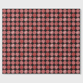 Decoratieve cirkels - Ruby Red en Black Cadeaupapier (Vlak)