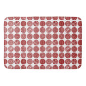 Decoratieve cirkels - Ruby Red en White Badmat (Voorkant)