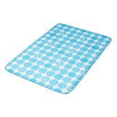 Decoratieve cirkels - Sky Blue en White Badmat (Gekanteld)