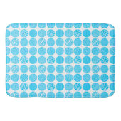 Decoratieve cirkels - Sky Blue en White Badmat (Voorkant)