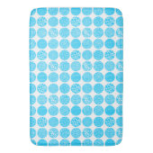 Decoratieve cirkels - Sky Blue en White Badmat (Voorkant Verticaal)