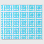 Decoratieve cirkels - Sky Blue en White Cadeaupapier (Vlak)