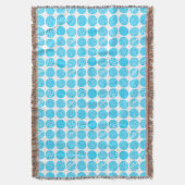 Decoratieve cirkels - Sky Blue en White Deken (Voorkant Verticaal)
