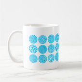 Decoratieve cirkels - Sky Blue en White Koffiemok (Links)