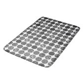 Decoratieve cirkels - zwart en wit badmat (Gekanteld)