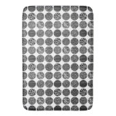Decoratieve cirkels - zwart en wit badmat (Voorkant Verticaal)