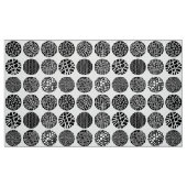 Decoratieve cirkels - zwart en wit stof (Fat Quarter)