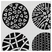 Decoratieve cirkels - zwart en wit stof (Close Up)